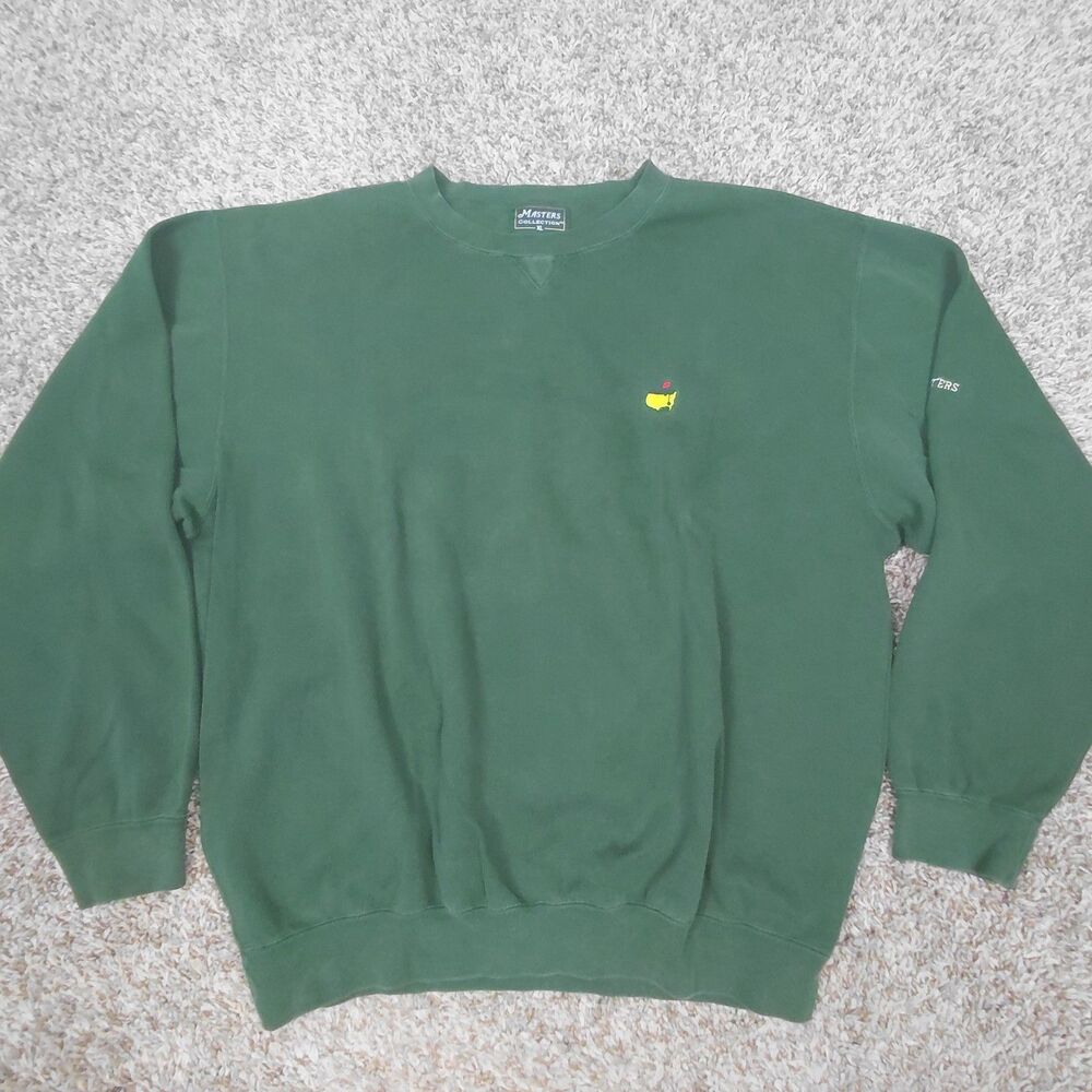 Vintage Masters Collection Sweatshirt Mens XL Green Augusta Crew Neck Golf